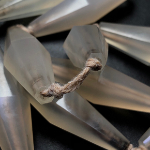 古玩古董杂项收藏老玛瑙管珠老西亚白玛瑙珠子六棱手工珠串项链