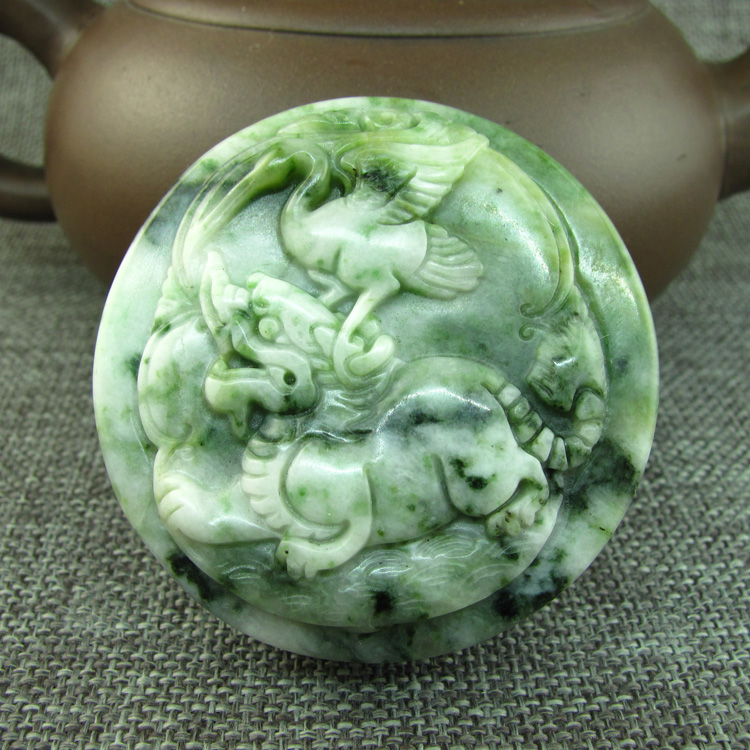 正品送鉴定证书独山玉仙鹤鳌腰带扣腰佩男士玉石腰牌皮带挂件腰饰