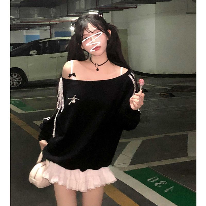 宽松大码胖mm300斤早秋韩系氛围感辣妹穿搭连衣裙甜辣妹新款套装