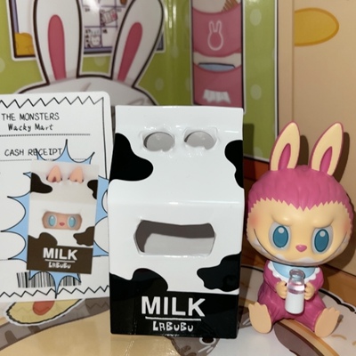 正版泡泡玛特 LABUBU 怪味便利店系列 牛奶 拉布布