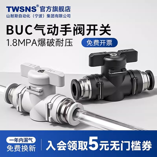 ABC气动流量开关接头BUC TWSNS台氣山耐斯手阀直通快速接头BC ABU