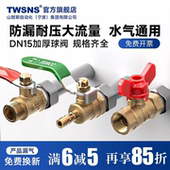 TWSNS台匠山耐斯全铜黄铜球阀开关阀门水管接头手柄内丝外丝加厚