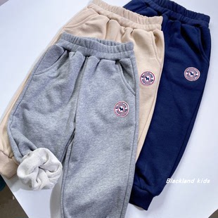 160码 子运动裤 春秋 男童女童儿童纯棉大毛圈休闲裤 韩国童装