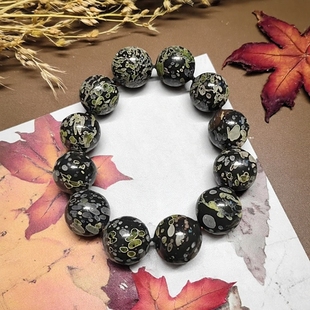 天然梅花玉手串正宗原矿老料圆珠手串实图实物