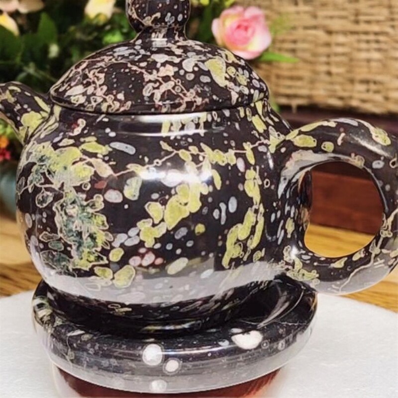 茶壶玉茶壶原矿梅花玉