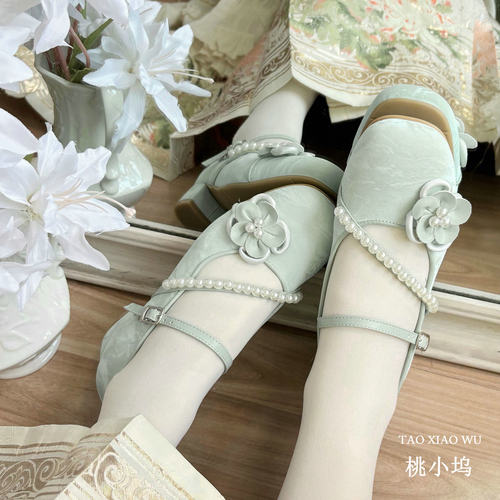 桃花诺优雅国风小皮鞋