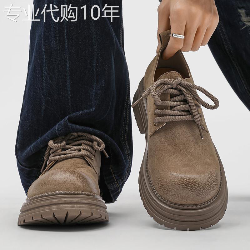 【高品质】真皮德比鞋男款2026年新款厚底工装鞋复古大头鞋皮鞋男