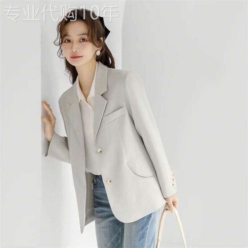 韩系小个子西服外套女2025新款设计感小众春秋爆款显瘦小西装上衣