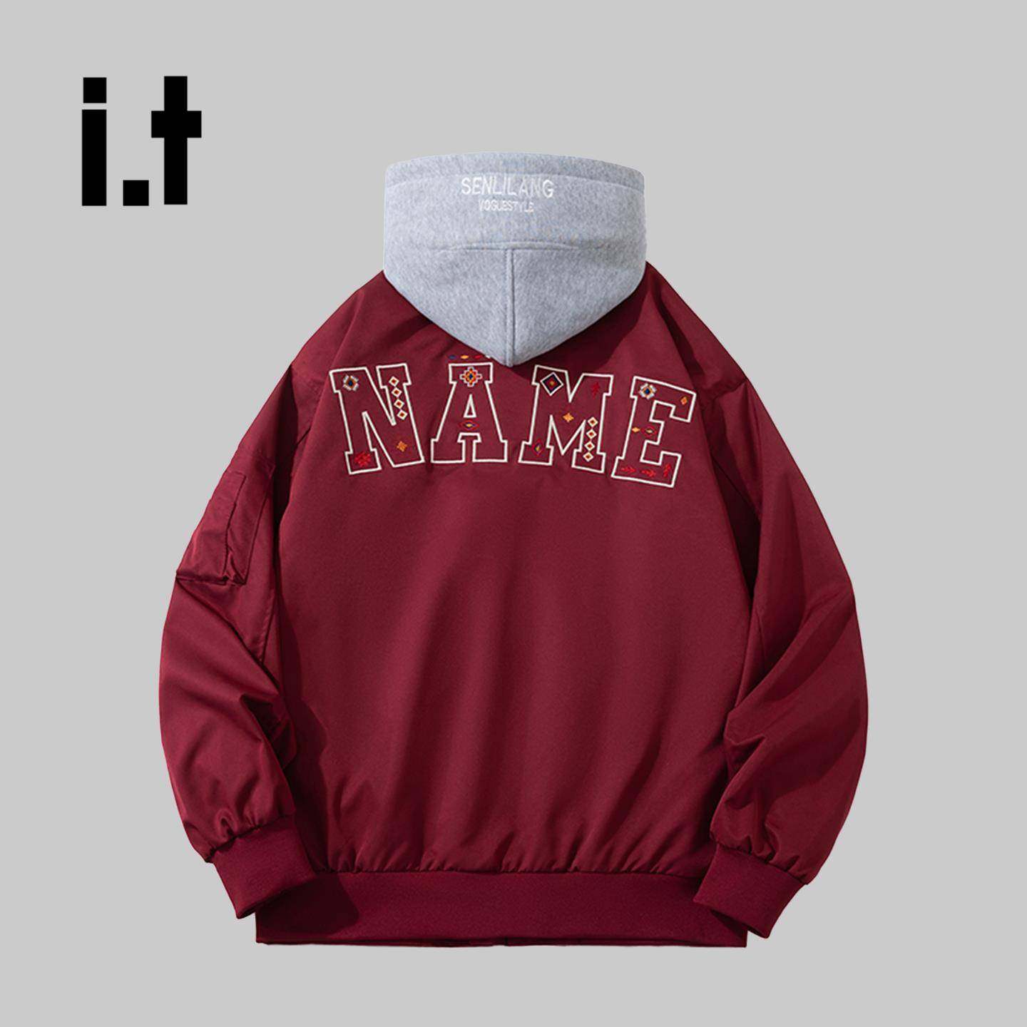 香港it潮牌秋冬新款字母刺绣棒球服夹克男女休闲百搭宽松大码外套