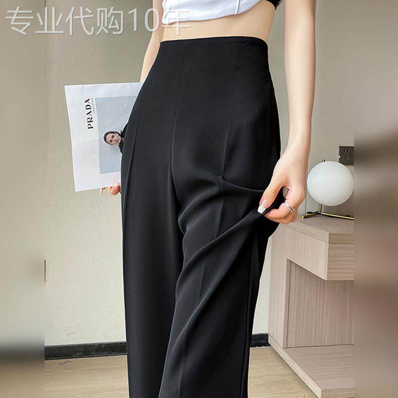潮牌时尚微喇西装裤女2026夏季新款隐形拉炼喇叭裤高级垂感休闲裤