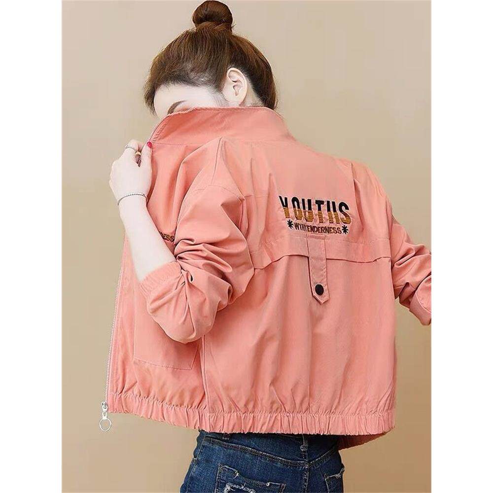 潮牌秋冬新款薄款外套女显瘦减龄洋气百搭小个子短款夹克棒球服