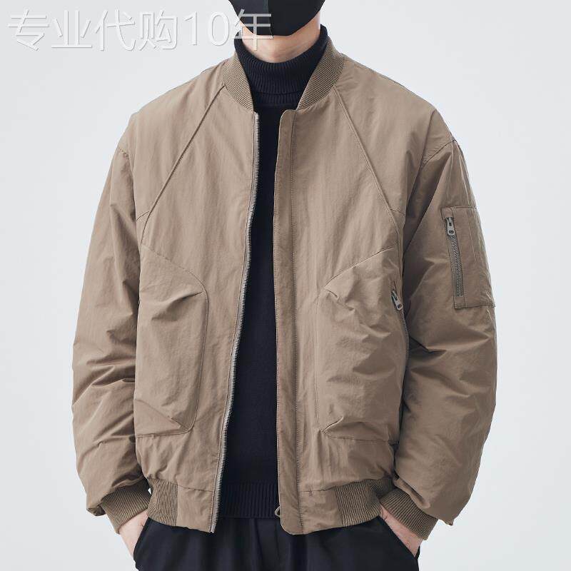 轻薄羽绒服男秋冬季2026新款潮牌宽松短款棒球服夹克男士休闲外套