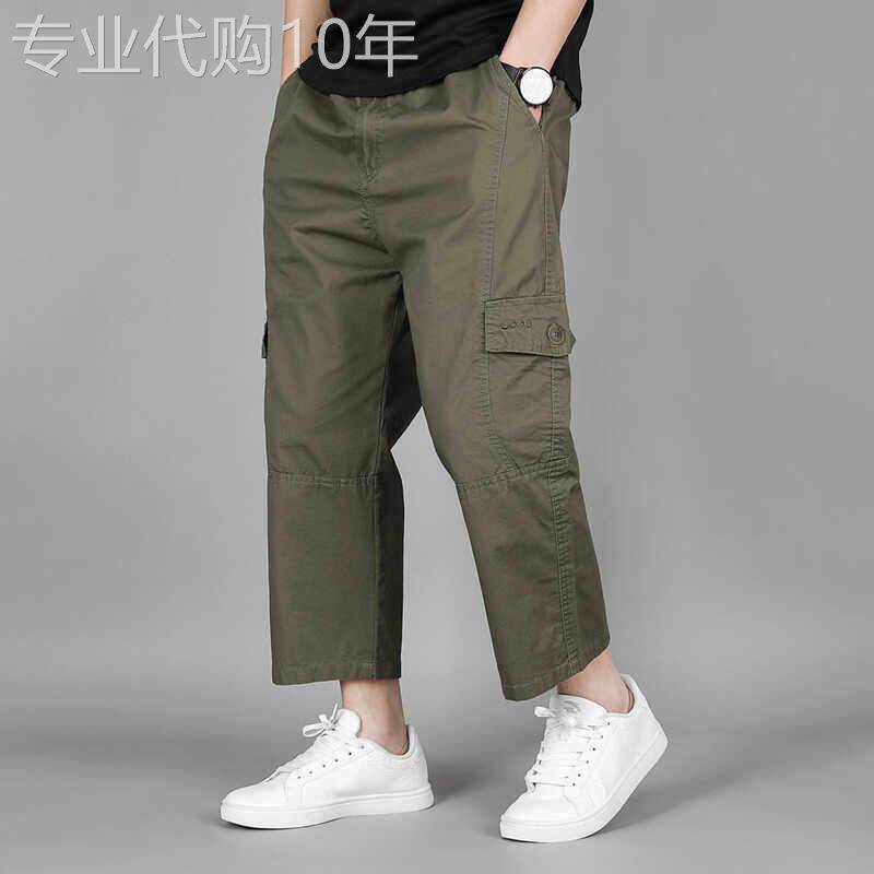 美式工装八分裤男士2026新款多口袋短裤纯棉运动五分裤宽松大尺码