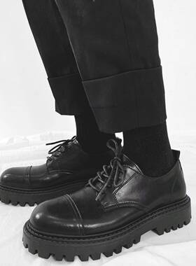 Trendsetters！质感拉满丨万人种草丨覆古圆头厚底内增高英伦皮鞋