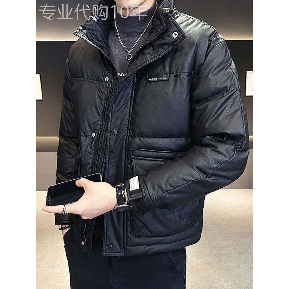 轻薄羽绒服男士春秋季高级感痞帅纯色羽绒衣高街宽松短款潮流外套
