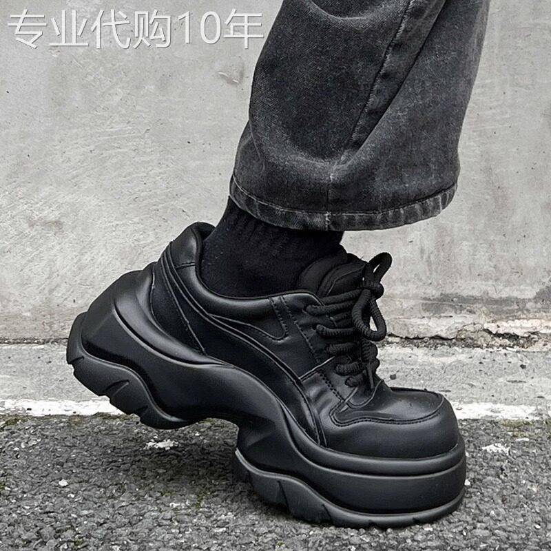 【高品质】cleanfit厚底老爹鞋男鞋增高大头皮鞋松糕德比鞋黑武士