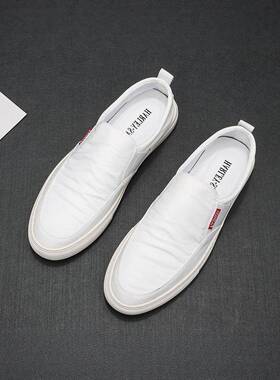 〖MessContiy Tsmr〗好脚感会说话~一脚蹬帆布鞋男透气时尚乐福鞋