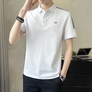 夏装 春夏男t恤士短袖 冰感衫 2026年夏季 棉上衣0325k 翻领刺绣POLO衫