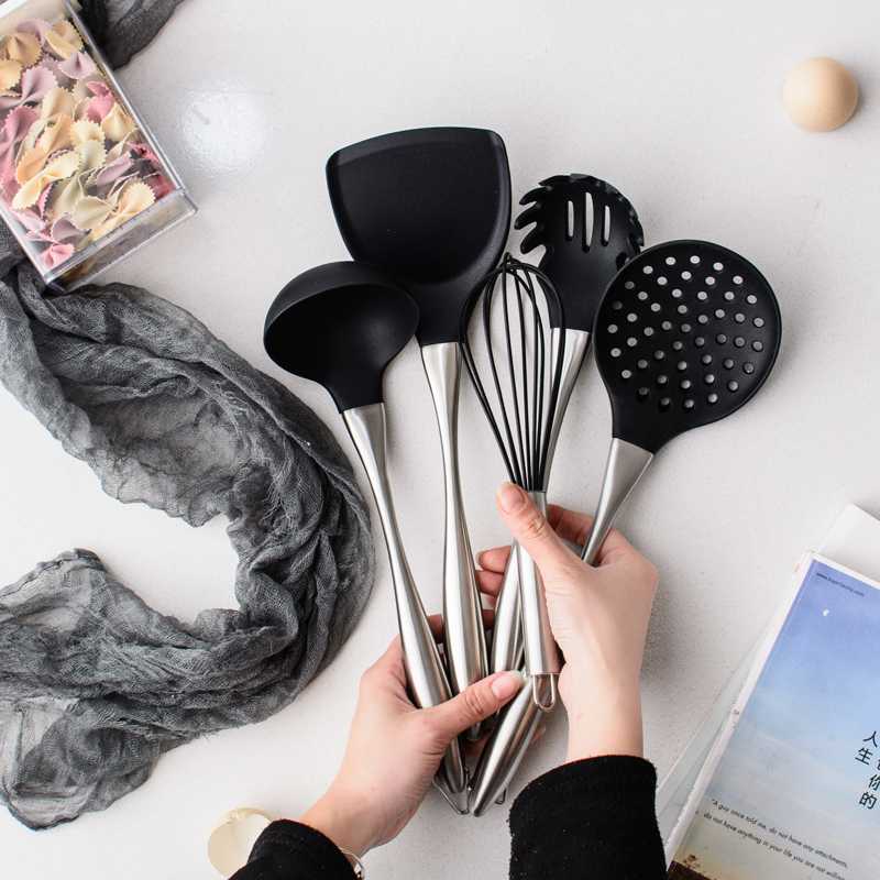 尚宜家不粘锅专用硅胶锅铲炒菜煎铲子家用耐高温长汤勺厨具套装