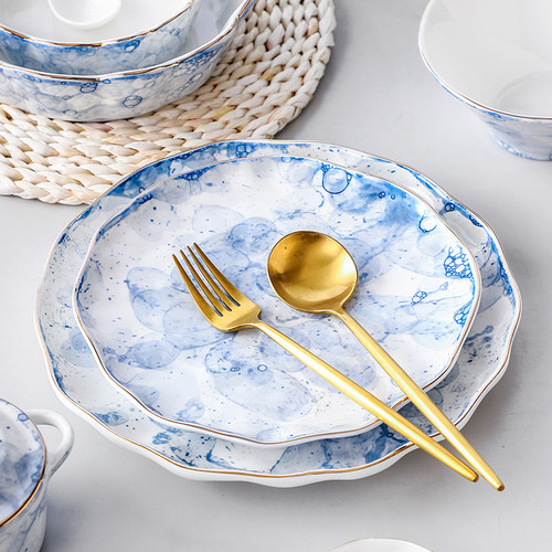 餐盘简约ins风个性创意金边点心