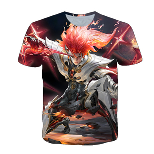 王者荣耀马超琥珀纪元衣服短袖T恤夏季男女中小学生青少年cos上衣