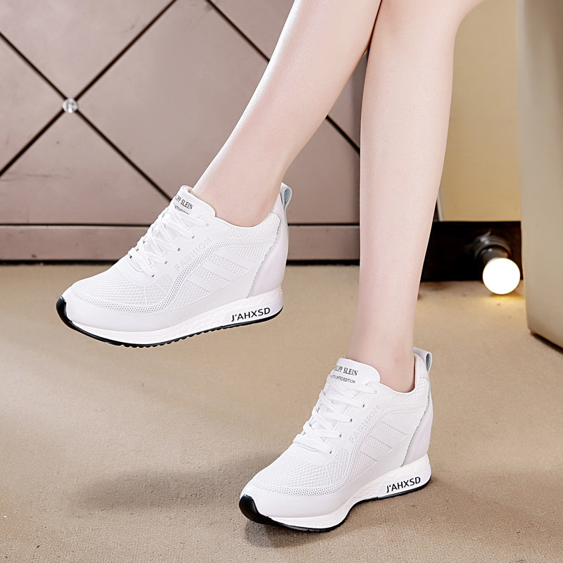White shoes Inside heighten women's shoes 2021 Spring new pattern summer Korean Edition Versatile ventilation With slope leisure time gym shoesin the Women's Shoes, Low shoes  category - from Buy2taobao.com to provide professional Taobao agent buy service