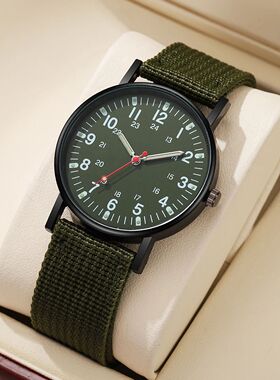 Men Watches Casual Nylon Band Sports Watch Anlog Quartz
