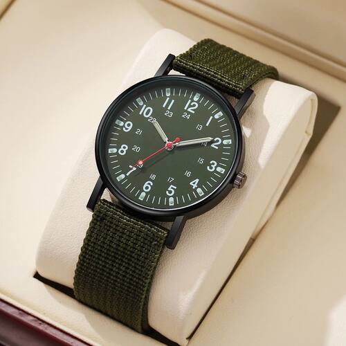 Men Watches Casual Nylon Band Sports Watch Anlog Quartz