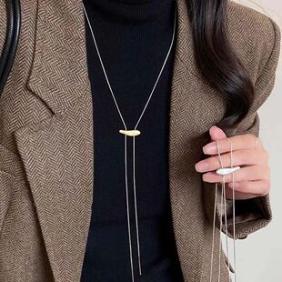 LATS Fashion malist Long Pull Necklaces fo Women Luxuy