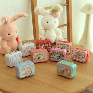 Candy Box Rabbit Handbag Baby Bag Suitcase Tinplate Box