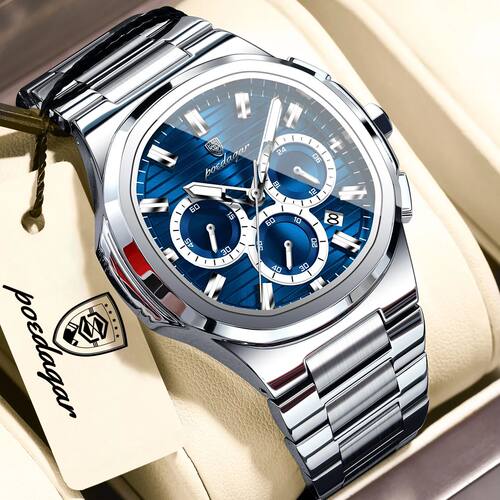Top Luxury Man Watch Waterproof Stainless Steel Luminous