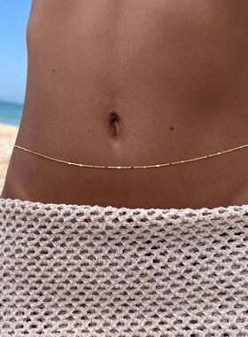 Sexy Gold Colo Thin Waist Chain fo Women New Simple Metal
