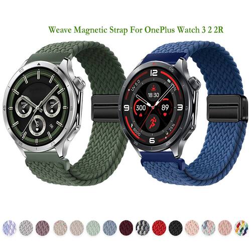 22mm Nylon Weave Magnetic Buckle Band for OnePlus Watch 3 2