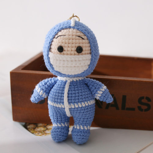 Anti-epidemic Nurse Hand-woven Pendant Wool Woven Doll Bag