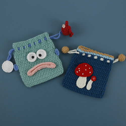 Super Cute Cartoon Hand-woven Drawstring Pocket Exquisite