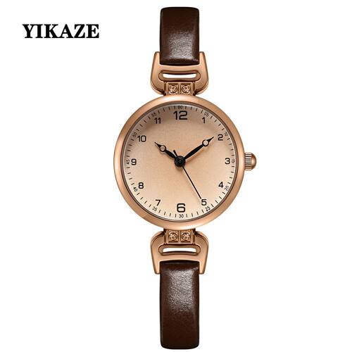 MAYZHISU Simple Women's Watches Small Round Ladies Bracelet