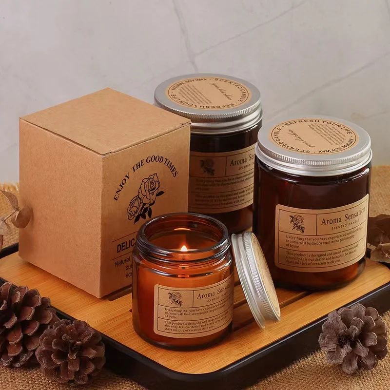 Aomatheapy essential oil candle smokeless soybean candle