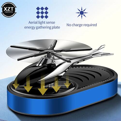 Car Air Freshener Helicopter Solar Power Plane Fragrance