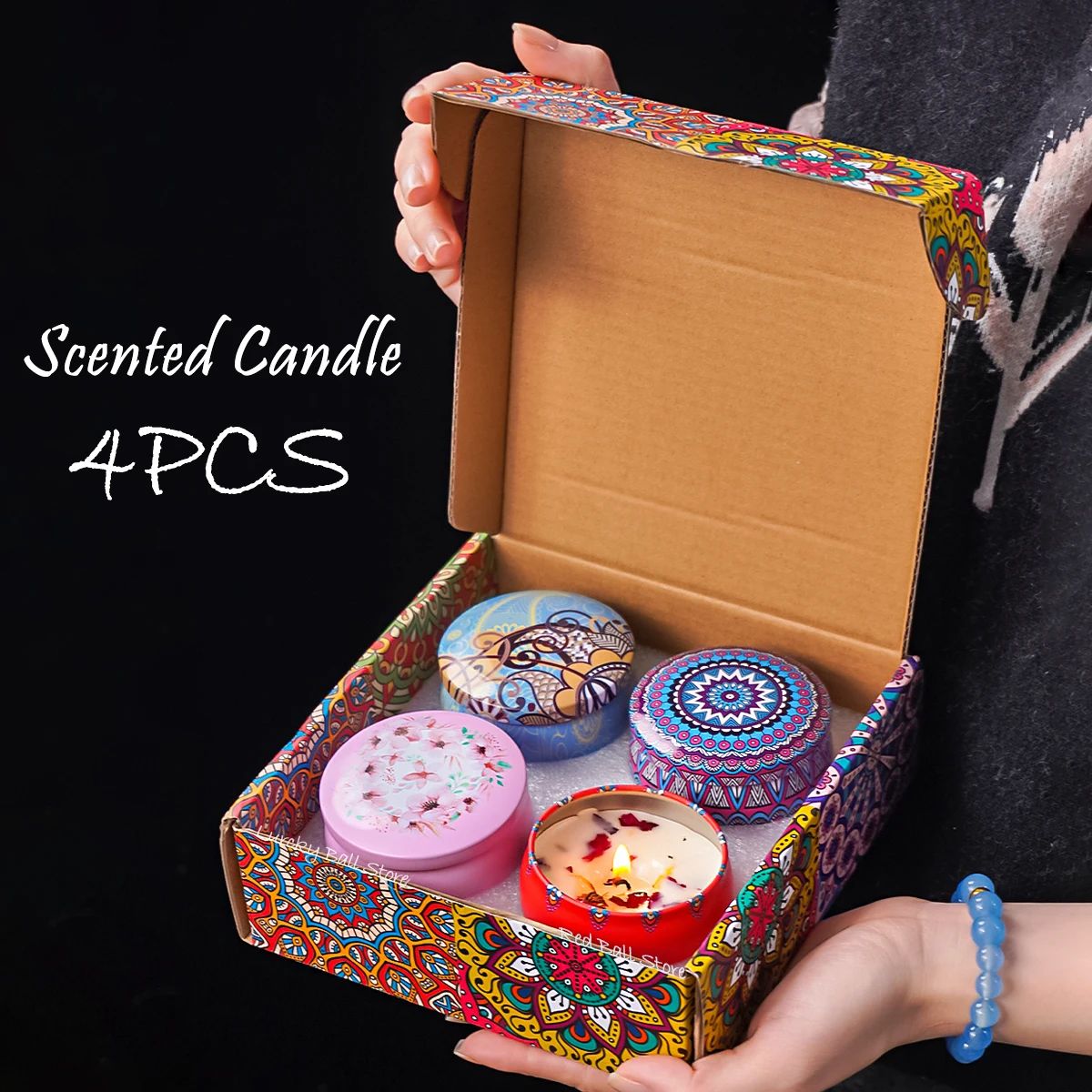 4Pcs/Box Scented Long Lasting Smokeless Fagance Candle Ja