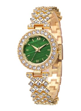 New Diamond-encusted Geen Face Bacelet Women's Watch