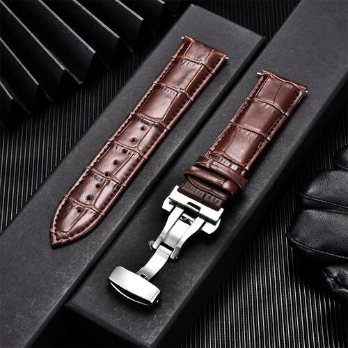 Genuine Calfskin Leather Watchbands Business Replace Watch