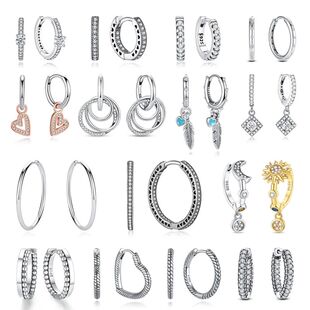 New 2026 Oiginal 925 Steling Silve Eaings Fo Women Piecing