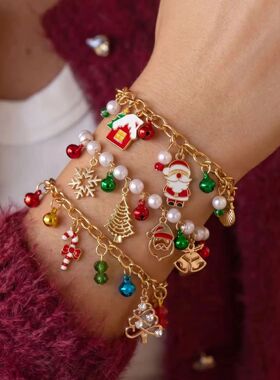 Fashion Chistmas e Santa Claus Bacelet fo Women Romantic