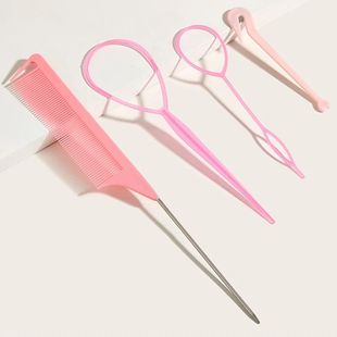 Tail Loop Tools Braid Tool Set with 4pcs Rat French Hair