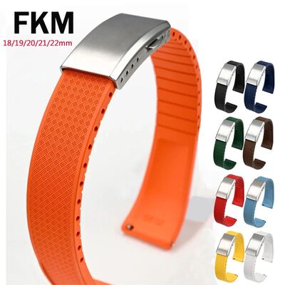 Fluoo Rubbe Watch Band FKM Topic Stap 18/19/20/21/22mm