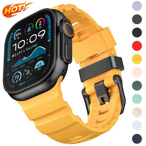 Trail Silicone Band for Apple Watch Ultra 3 2 49mm Strap