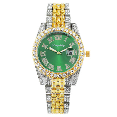 Full Diamond Roman Patten Calenda Fashion Women's Watch