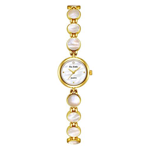 Luxuy Ladies Watches Gold Small Dial Natual Shell