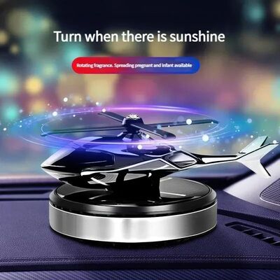 New Car Air Freshener Solar Helicopter Decoration Alloy