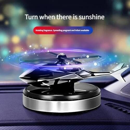 New Car Air Freshener Solar Helicopter Decoration Alloy